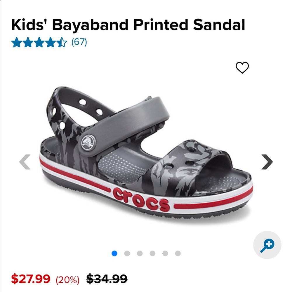 Crocs size 6 bay a bayaband printed sandal